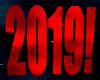 2019 Year Sign Red