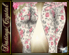 Flower jeans pink
