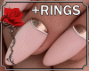 * Pink Nails +Rings