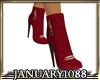 bootie red suede
