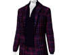 Violet Plaid Open Suit