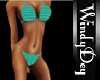 Turquoise Knit Bikini