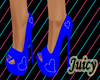 Blue Dia. Heart Heels