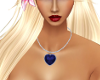 Sapphire heart Necklace 