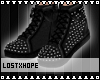 Blk spiked sneakers