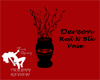 Dereon Red N Blk Vase