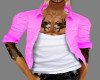 {LA} Pink vest wht shirt