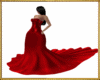 Red silk gown