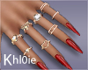 K red w gold rings