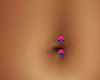 Pink and Blue Belly Ring