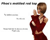 Phoe's mottled red top