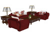 Modern Red Sofa Set
