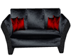 Blk n Red Passion Sofa