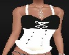 Blk and white corset