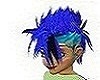 punk blue hairstyle