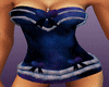 Blue and mauve corset