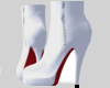 White Zipper Ankle Boots