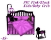 PVC Pink/BLK Kids Crib