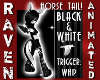 BLACK & WHITE HORSE TAIL