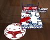 Blue/Red HelloKitty Bed