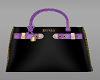 K black purple handbag