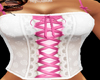 Pink White Corset Top