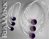 Disco Neon Hearts Hoops