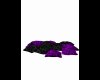 Black/Purple Silk Pillow