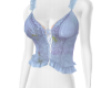blue flower corset