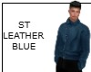 ST LEATHER JACKET BLUE