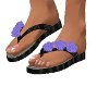 black and purple sandals