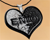 Black Emo Heart Necklace