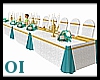 *OI* Teal Gold Wed Table