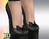 Black Bow Heels