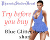 Blue Glitter dress short