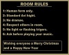 Emas room rules poster