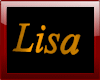 "Lisa" gold sign