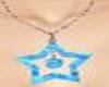 liquid blue star necklac