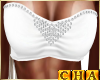 Cha`SexyWhite Studed Top