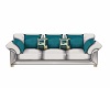 Cream & Teal Couch
