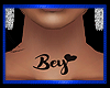 Bey neck tattoo