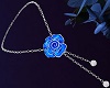 Silver&Blue Roses Neck