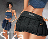 Denim Pleated Skirt