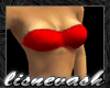 (L) Red Strapless Bikini