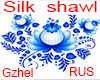 Silk shawl Folk Russian