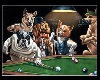 Dogs Playing Pool