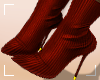 ṩRibbed Boots Red