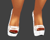 Lace Wht.Heels Red Nails