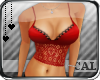 [c] Laced Cami Red