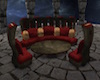 Camelot stone red sofa